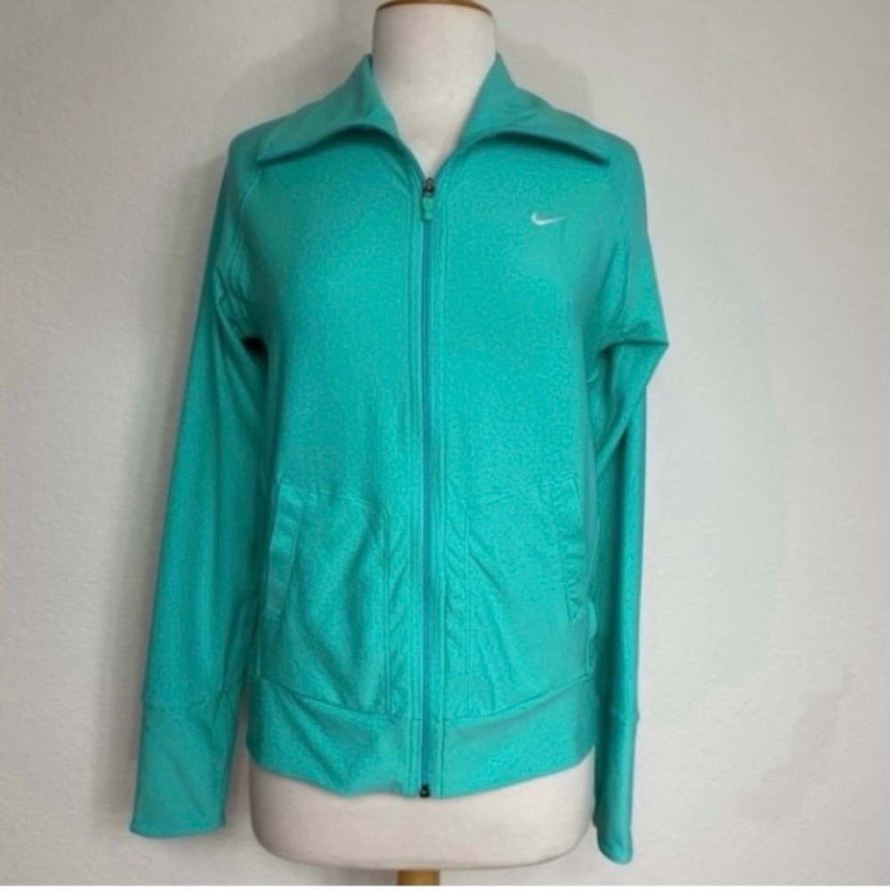 NWT New Nike Womens Dry Fit Mint Green Full Zip Track Jacket Size Medium Running